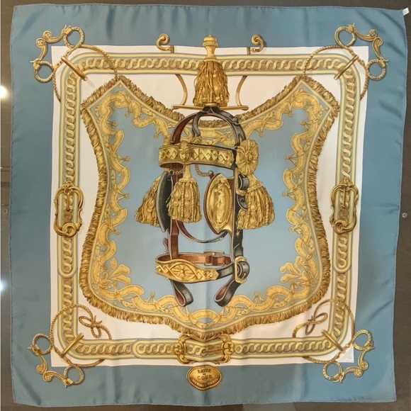 Hermes Accessories - Hermes ‘BRIDE DE COUR’ Carre Silk Scarf